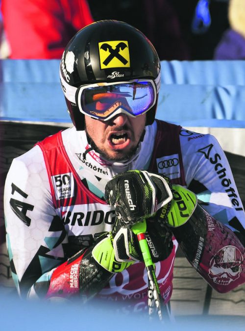 Entschlossenheit im Kampf um Kristall: Marcel Hirscher.  Foto: ap