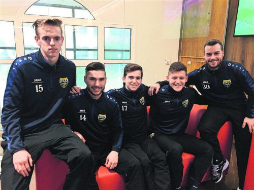 Geben Gas: Daniel Nussbaumer, Nikola Zivotic, Valentino Müller, Benjamin Ozegovic und Grabriel Lüchinger.