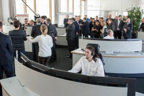 In der Rettungs- und Feuerwehrleitstelle (RFL) in Feldkirch nahm das neue Digitalfunknetz den Betrieb auf. Foto: VLK