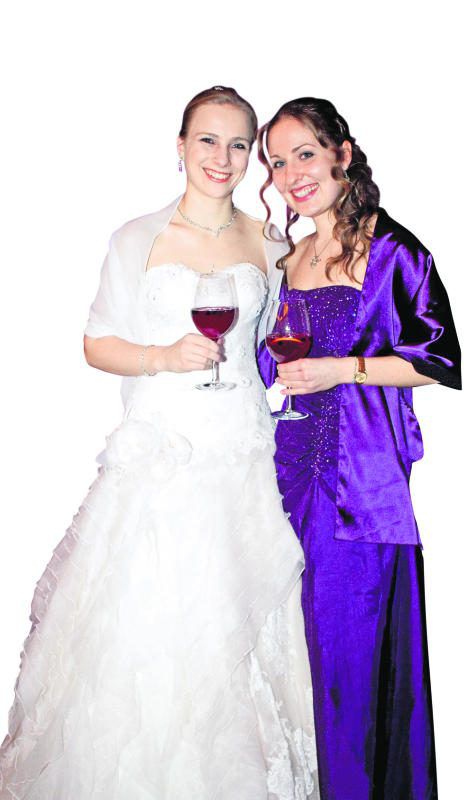 In Traumroben: Marianne Ulbrich (l.) und Sandra Schneeberg. Franc