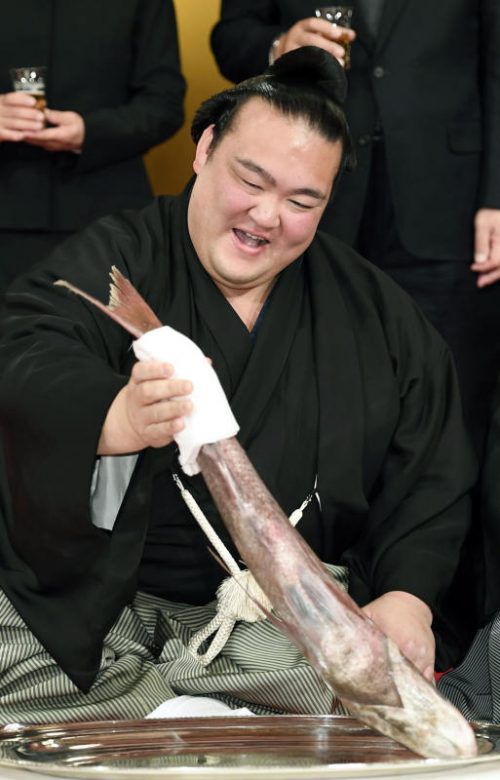 Kisenosato nach der Ernennung zum Yokozuna. Foto: AP