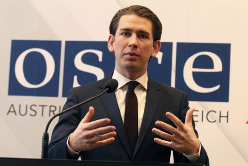 Kurz hielt seine Auftaktrede als OSZE-Vorsitzender. Foto: AP