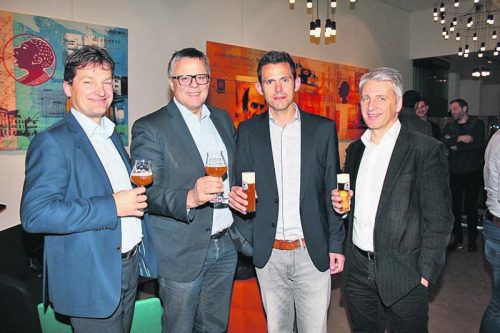 Mohren-Chef Heinz Huber, Präsident Roland Frühstück, Geschäftsführer Christoph Makovec und Marketingleiter Reinhard Hämmerle (v. l.). wam
