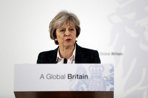 Regierungschefin May gab sich bei ihrer Grundsatzrede zum Brexit kompromisslos. Foto: AP