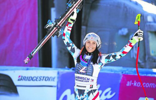 Stephanie Venier durfte sich über ihren ersten Stockerlplatz im Weltcup freuen. Foto: gepa