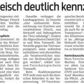 Ausschüsse befassen sich mit Fleisch-Thema