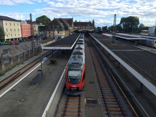 Vor Elektrifizierung: der Bahnhof Lustenau. Foto: VOl.AT