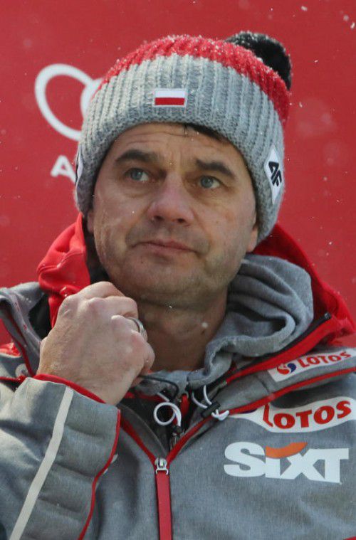 Zufrieden: Kamil Stochs Trainer Stefan Horngacher. Foto: gepa