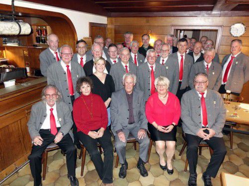 Zum 27. Mal kam die Bludenzer Sängerrunde zum Beginn des neuen Vereinsjahres im Gasthaus Riedmiller zusammen. Foto: Verein