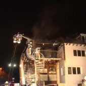 Wohnhaus in Flammen