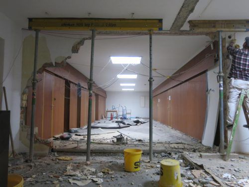Derzeit wird die Galerie Hollenstein umgebaut und erweitert. Die Arbeiten dauern noch bis Ende April.  Foto: gemeinde