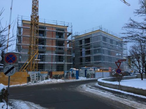 Die Rohbauten des Projektes Schillerstraße 23 wurden kürzlich fertiggestellt. Foto: eh