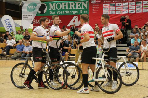 Die Szene-Protagonisten Schnetzer/Bröll (l.) und ihre Herausforderer und Trainingspartner König/Fischer. Foto: Schwämmle