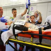 Mit Blaulicht ins Krankenhaus