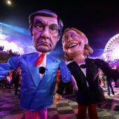 Frankreichs Präsidentschaftskandidaten Fillon und Le Pen Thema bei Karnevalsumzug in Nizza