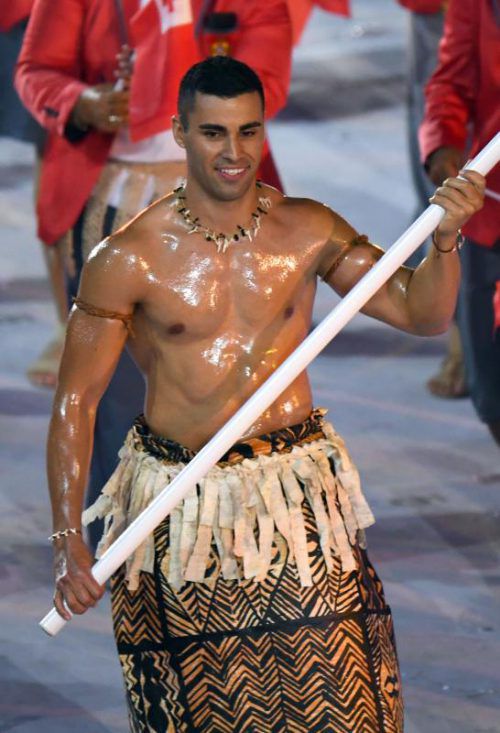 Im Sommer noch in Rio am Start, heute in Lahti: Pita Taufatofua. afp