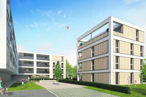 Lebens- und Wohnqualität dank hochwertiger Architektur und Außengestaltung. Bilder: Rhomberg Bau