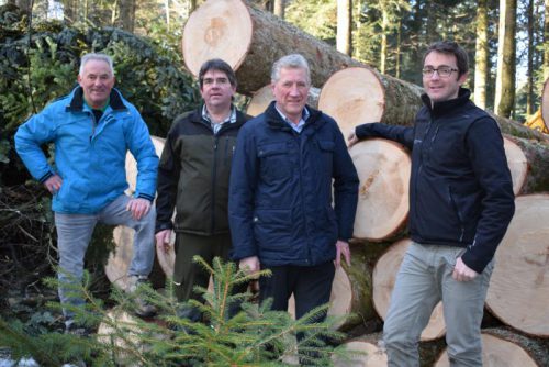 Lokalaugenschein im „Nord“: Christian Natter, LR Erich Schwärzler, Egon Schelling und Richard Raid.  Foto: me