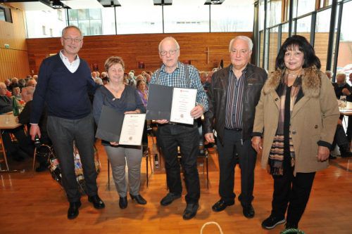 Obmann Sighart Brunner, Gertraud Nagel, Horst Blum, Vizeobmann Edi Ortner und Bezirksobfrau Karin Resniczek