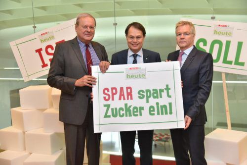 Sagen dem Zucker den Kampf an: v. l. Dr. med. Markus Metka, Gerhard Drexel und Prim. Univ.-Prof. Dr. med. Friedrich Hoppichler. Foto: Firma