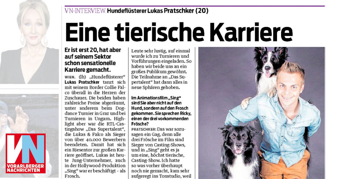 Eine Tierische Karriere Vorarlberger Nachrichten VN AT