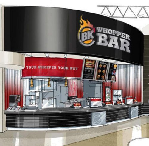 So oder ähnlich könnten die Burger-King-Stationen in den Autobahnraststationen aussehen. Rendering: Burge﻿r King