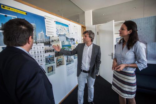 „Danube Flats“: ein 150 Meter hoher Wohnturm in Wien.