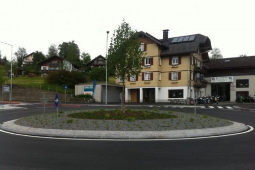 Der betroffene Kreisverkehr.