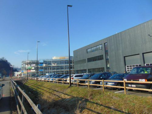 Der Fortschritt beim Neubau von Loacker Recycling in Götzis ist gut sichtbar.  Foto: mima