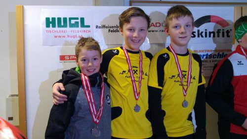 Die U-14 Läufer Stefan, Simon und Julian. Foto: TS Gisingen