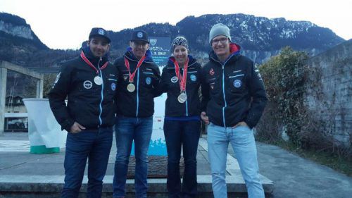 Einige der Ländle-Medaillengewinner bei der Ski-Masters-WM: (v. l.) Mario Wachter, Stefan Mangard, Severine Rudigier und Pius Netzer. verband