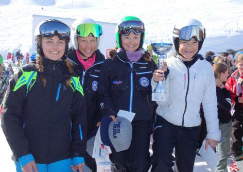 Fabienne Stark, Laura Amann, Katharina Werle und Emma Amann (v. l.) von der SMS Nenzing 2.
