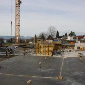 Erste Wände für Gemeindehaus in Lochau