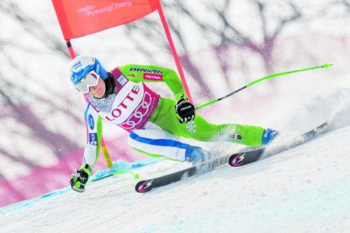 Ilka Stuhec hat im Abfahrts-Weltcup bereits 137 Punkte Vorsprung auf Sofia Goggia.  Foto: apa