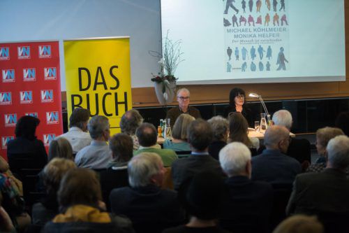 Monika Helfer und Michael Köhlmeier präsentierten ihr gemeinsam geschriebenes Buch am Dienstagabend bei Russmedia. Foto: VN/Steurer