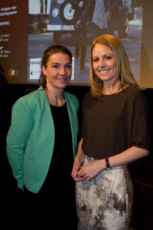 Stefanie Feodorow (Graf Film) und Moderatorin Kerstin Polzer.