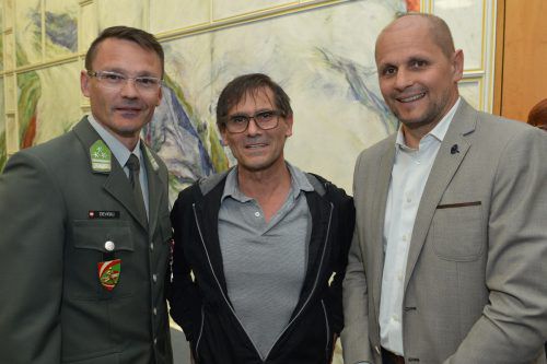 Daniel Devigili (l.), Christian Adam (VN) und Sebastian Manhard.