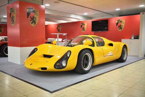 Der Kreisel Evex 910e ist ein Elektrosportwagen im Stile des Porsche-Rennwagens 910. Foto: Werk