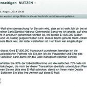 Vorsicht vor dem Prinz aus Nigeria