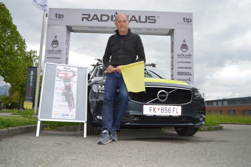 Helmut Gabrielli freut sich auf seinen Einsatz als Fahrer im Begleitauto am 1. Mai beim Radrennen GP Vorarlberg in Nenzing. Veranstalter