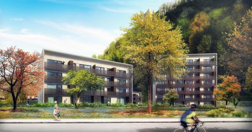 Neben den derzeitigen Bautätigkeiten im Quartier sollen im Kalkofen drei weitere Gebäude entstehen. Foto: Wohnbauselbsthilfe