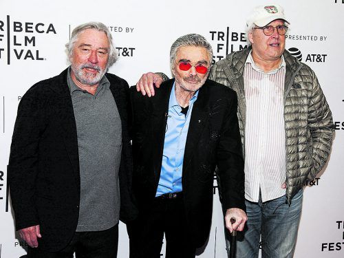 Robert De Niro, Burt Reynolds und Chevy Chase beim New Yorker Tribeca-Filmfestival. Foto: AP