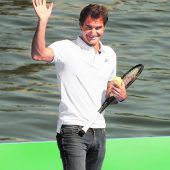 Federer und Murray spielten auf der Limmat