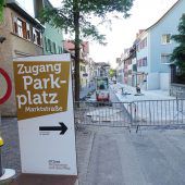 Baumaßnahmen in der Marktstraße im Plan