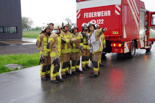 Großübung bei der Firma Flatz in Lauterach.