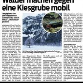 Kein Aufschrei wegen Steinbruch