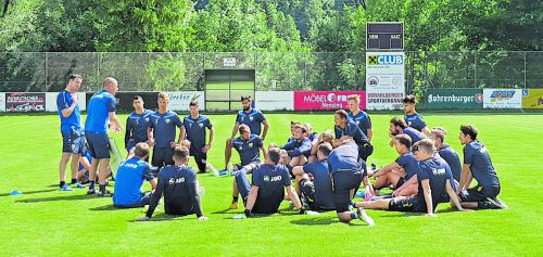 Altachs Mannschaft bereitet sich derzeit im Trainingslager im Montafon auf die erste Qualifikationsrunde der Europa League vor. Foto: altach