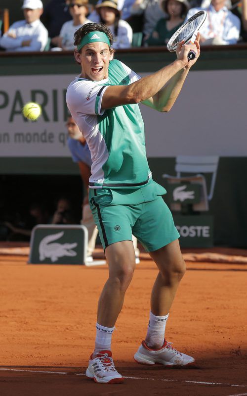 Auftakt gegen den Deutschen Marterer: Dominic Thiem. Foto: ap