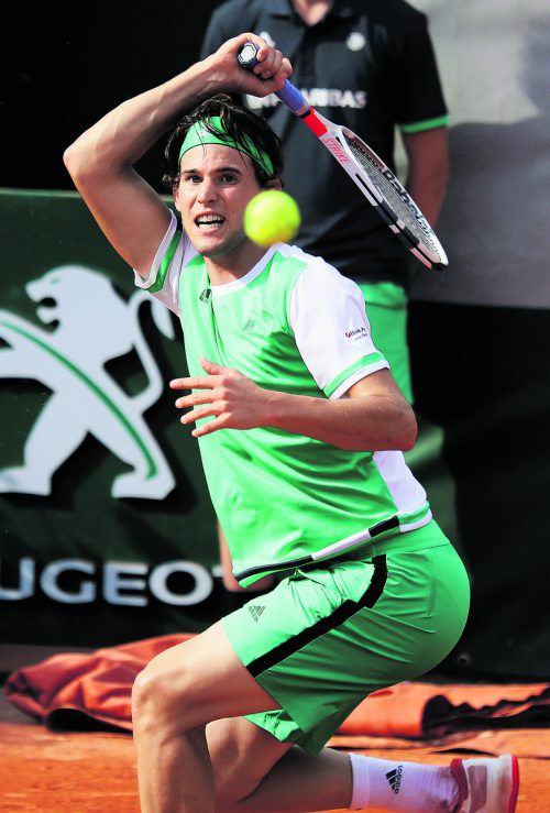 Bei den French Open ohne Satzverlust im Viertelfinale: Dominic Thiem fordert heute Novak Djokovic.  Foto: gepa