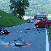 Sechs Verletzte bei Unfall mit Motorrad